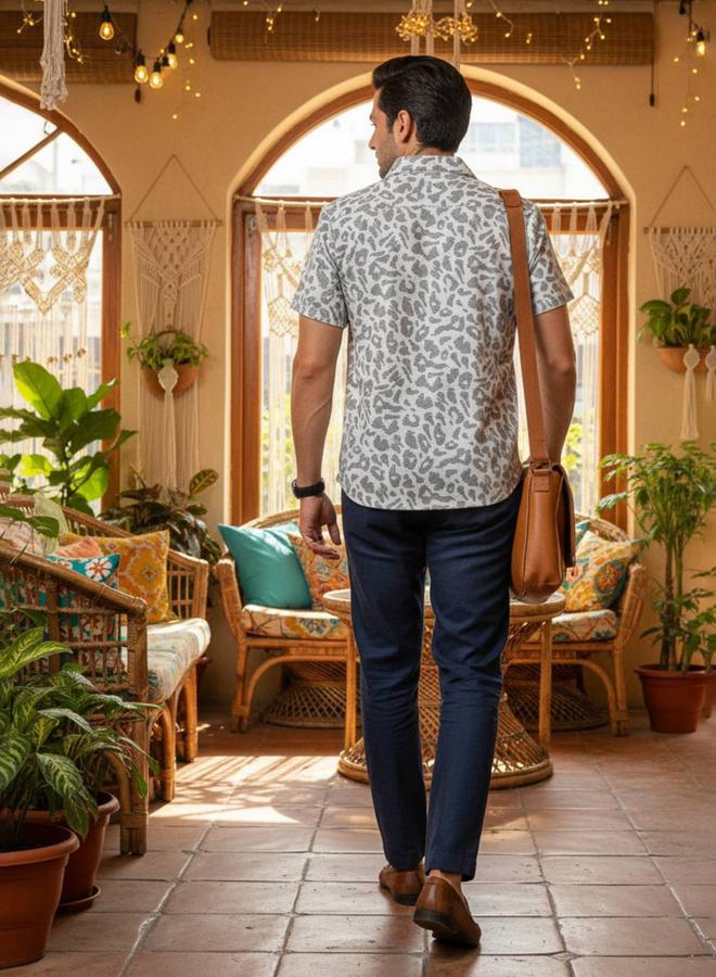 TRULOOM Men Animal Print Relaxed Fit Shirt - Image 3